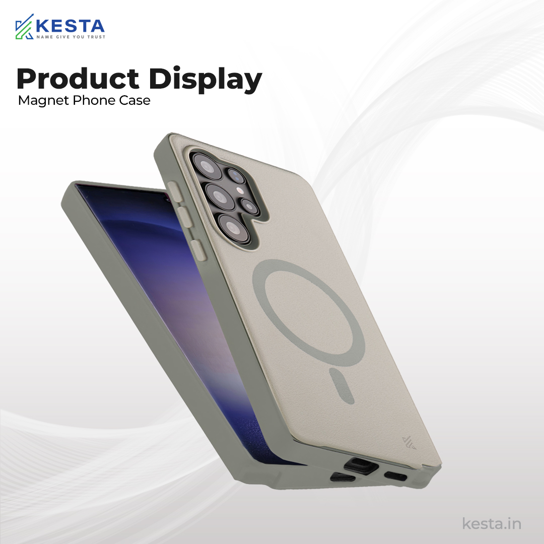 Samsung S24 Ultra Cover - MagArmour Grey Hybrid Case (Grip + Gloss – Textured for Control, Smooth Style)